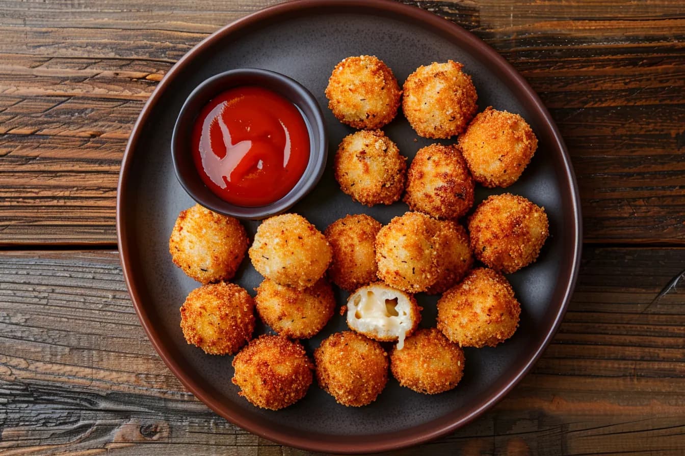 Gefrituurde macaroni-kaasballetjes