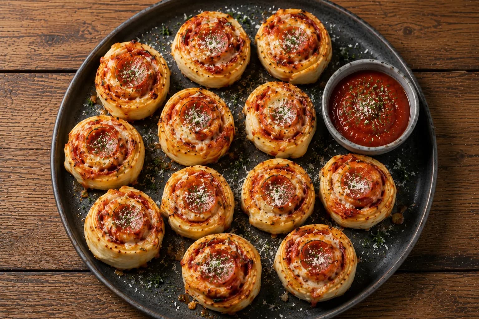 Pepperoni pizza rolletjes